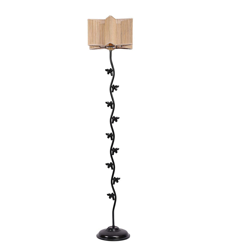 Bamboo Star Fish Iron Floor Standing Lamp (Natural)