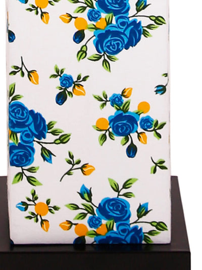 Multicolor Square Cotton Shade Floor lamp with Black Iron Base,D683