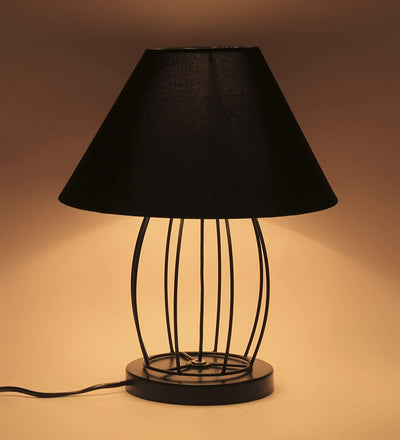 Cotton Black Table Lamp