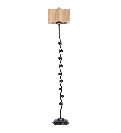 Bamboo Star Tikli Iron Floor Standing Lamp (Natural)