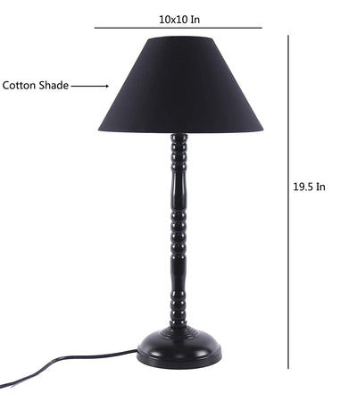 Black Cotton Table Lamp