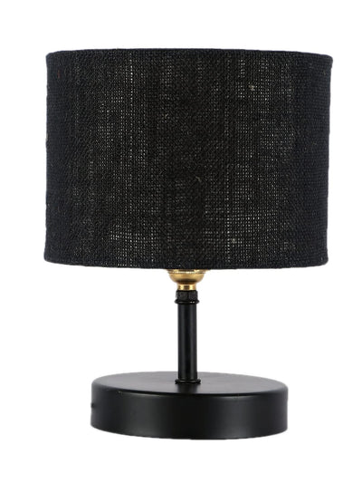 Iron Table lamp with Black Jute Shade