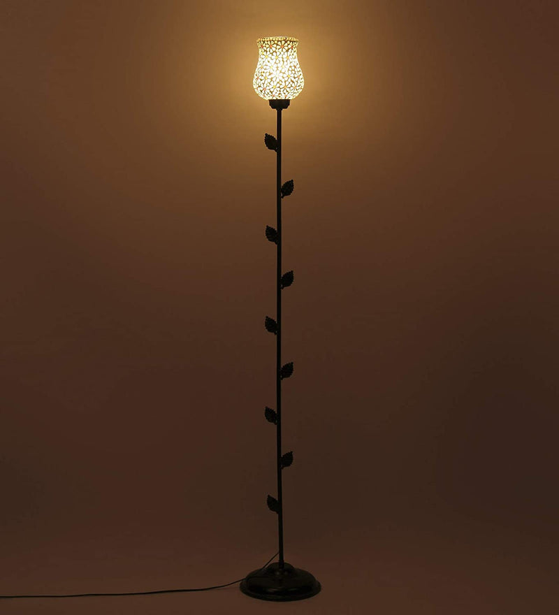 Mosaic Glass Leaf Floor lamp