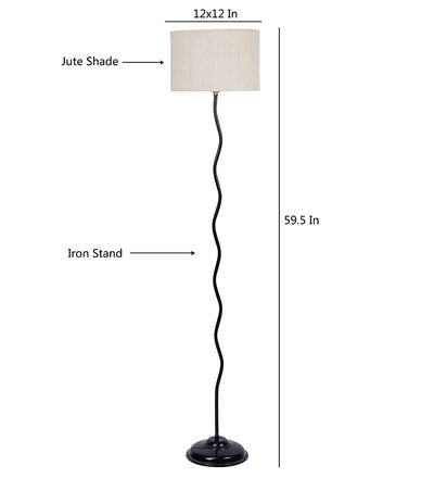 40W Floor Lamp, White