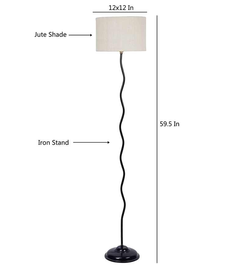 40W Floor Lamp, White