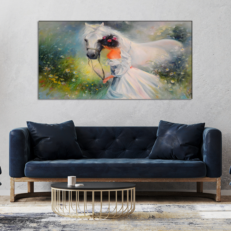 Beautiful Horse Canvas Wall Painting