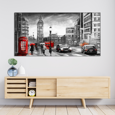 Grey-Scale Illustration Canvas Wall Painting