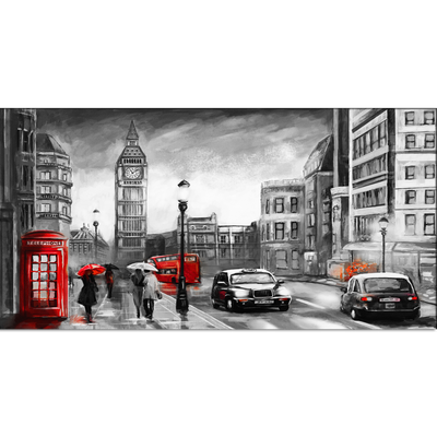 Grey-Scale Illustration Canvas Wall Painting