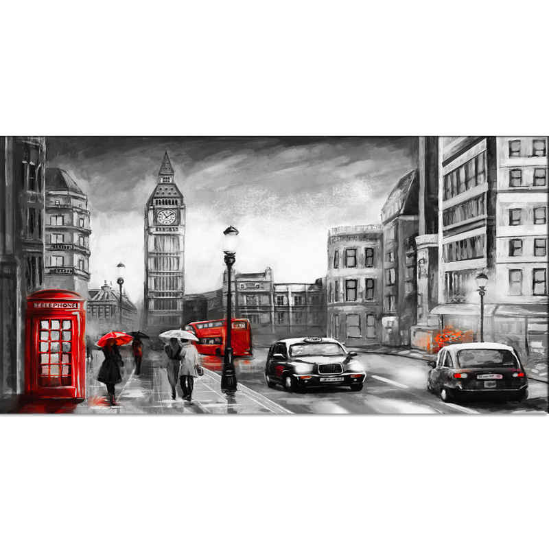 Grey-Scale Illustration Canvas Wall Painting