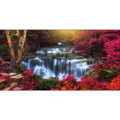 Autumn Waterfall Scenery Canvas Wall Painting
