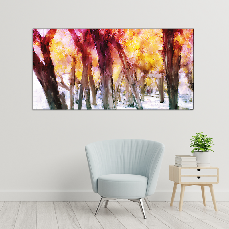 Forest Trees Abstract Scenery Canvas Wall Painting