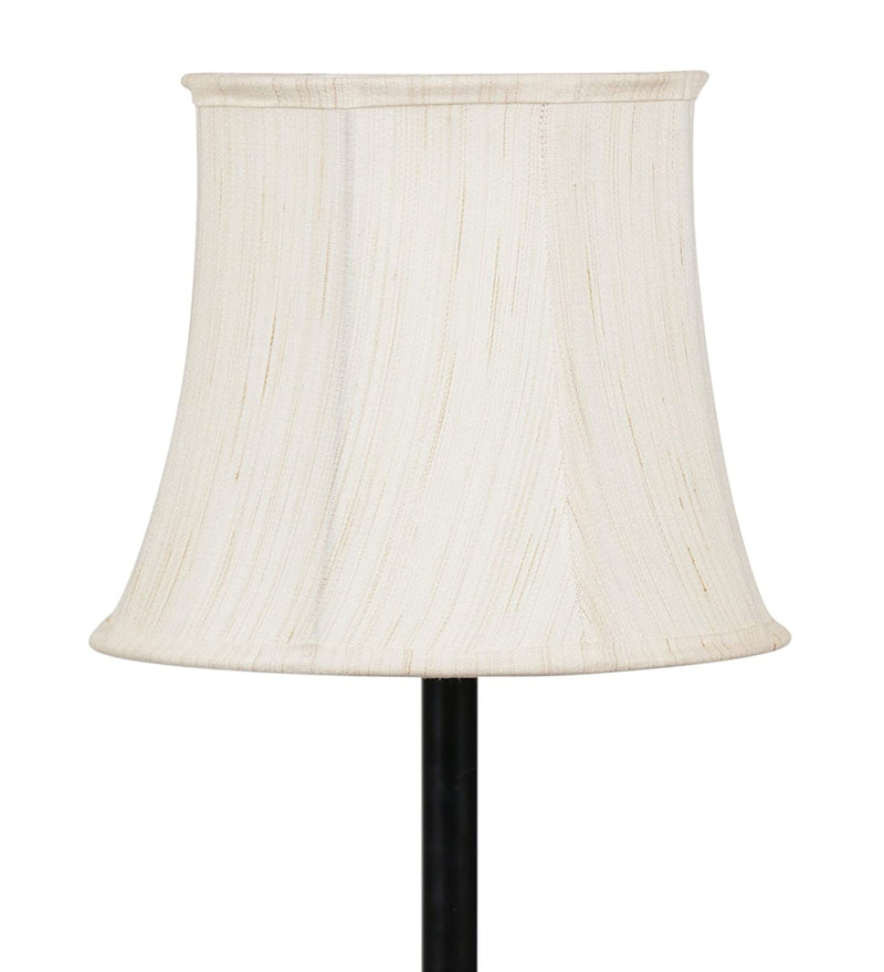 Off White Cotton Designer Stick Iron Floor Standing Lamp
