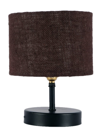 Iron Table lamp with Brown Jute Shade