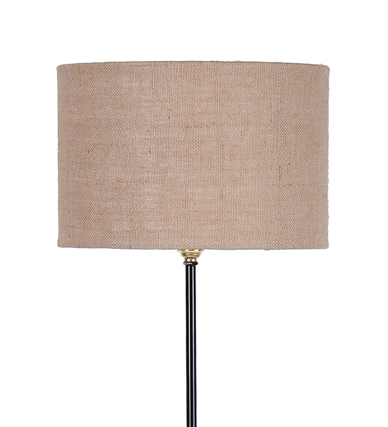 Beige Jute Floor Lamp