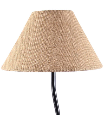 Beige Jute Zig Zag Iron Table Lamp