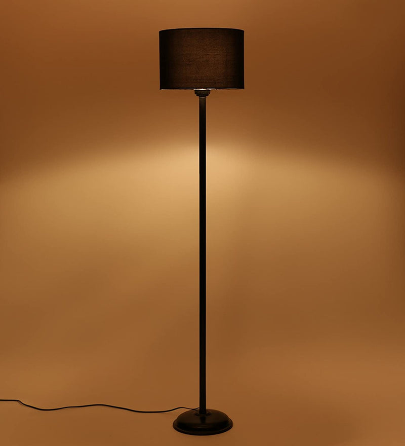 Black Cotton Floor lamp