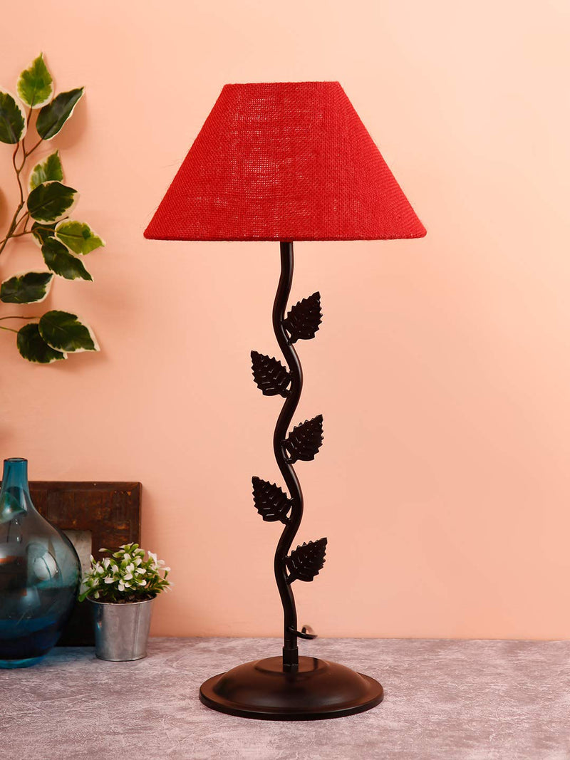 Maroon Jute Leaf Table lamp