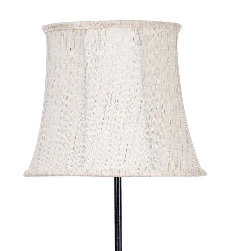 Cotton Soft Back Designer Wrought Iron Floor Lamp for Home Decor (Off White Medium)