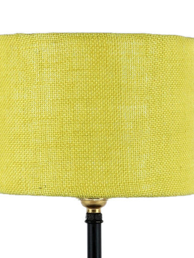Iron Table lamp with Yellow Jute Shade