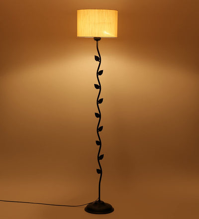 Metal Floor Lamp with Shade, Base and Wire Connector, Off White, Pack of 1 lamp, 1 Base , 1 wire connector, 1 Shade