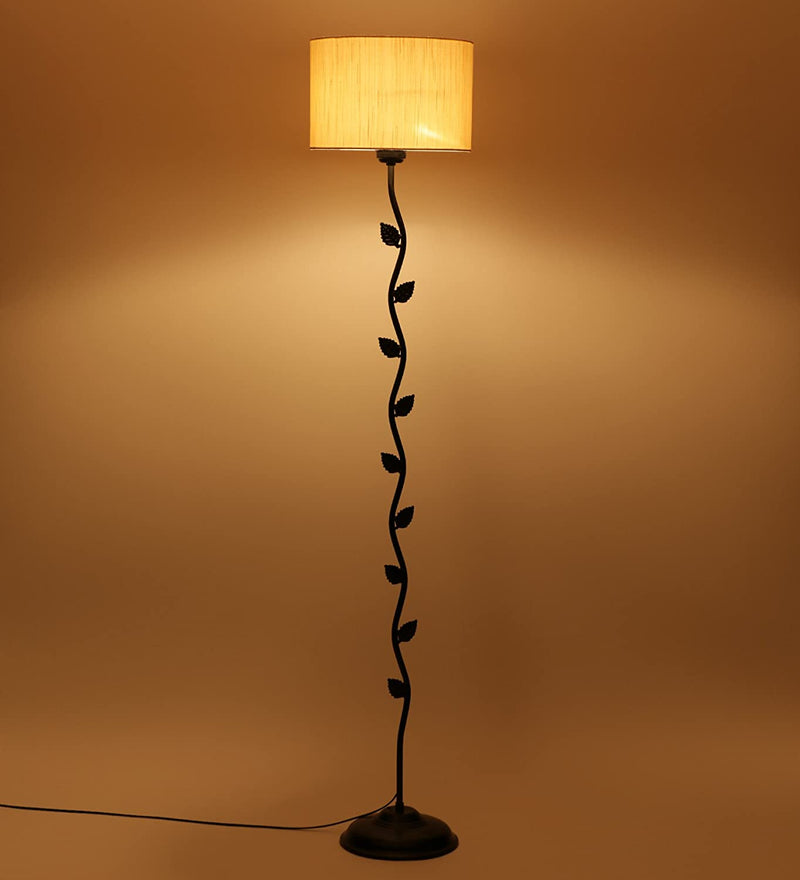 Metal Floor Lamp with Shade, Base and Wire Connector, Off White, Pack of 1 lamp, 1 Base , 1 wire connector, 1 Shade