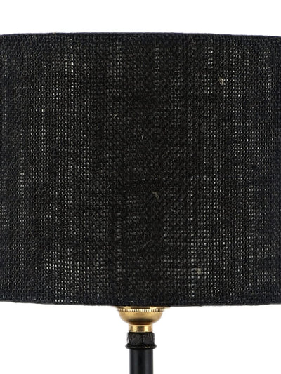 Iron Table lamp with Black Jute Shade