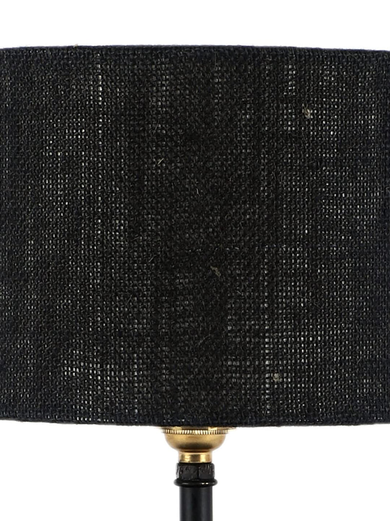 Iron Table lamp with Black Jute Shade
