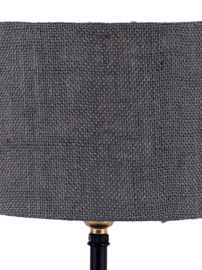 Iron Table lamp with Grey Jute Shade