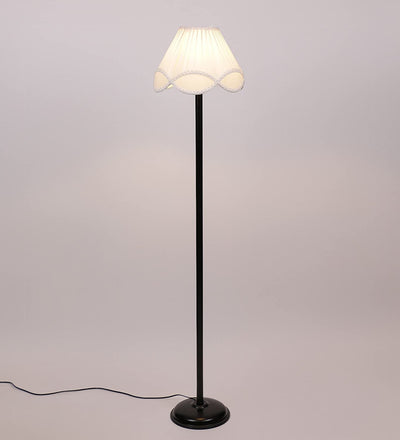 Off White Vintage Cotton Floor Lamp (Off White)