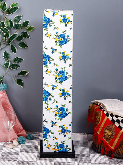 Multicolor Square Cotton Shade Floor lamp with Black Iron Base,D683