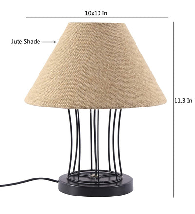 Beige Jute Table Lamp