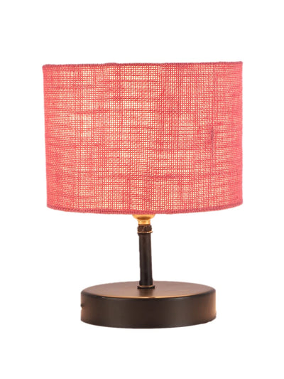 Iron Table lamp with Grey Jute Shade
