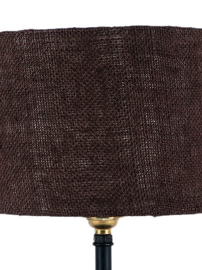 Iron Table lamp with Brown Jute Shade