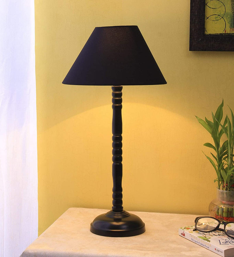 Black Cotton Table Lamp
