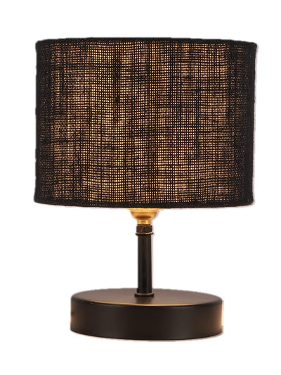 Iron Table lamp with Black Jute Shade