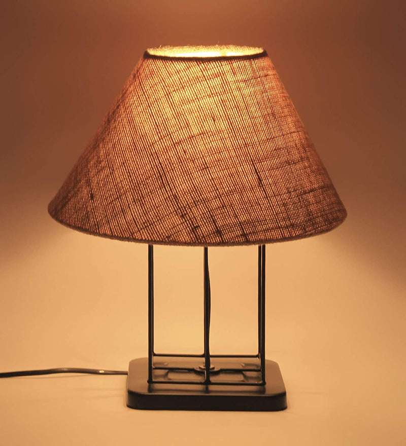 Beige Jute Table Lamp