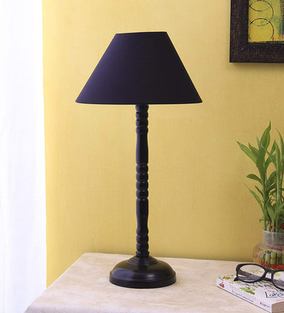 Black Cotton Table Lamp