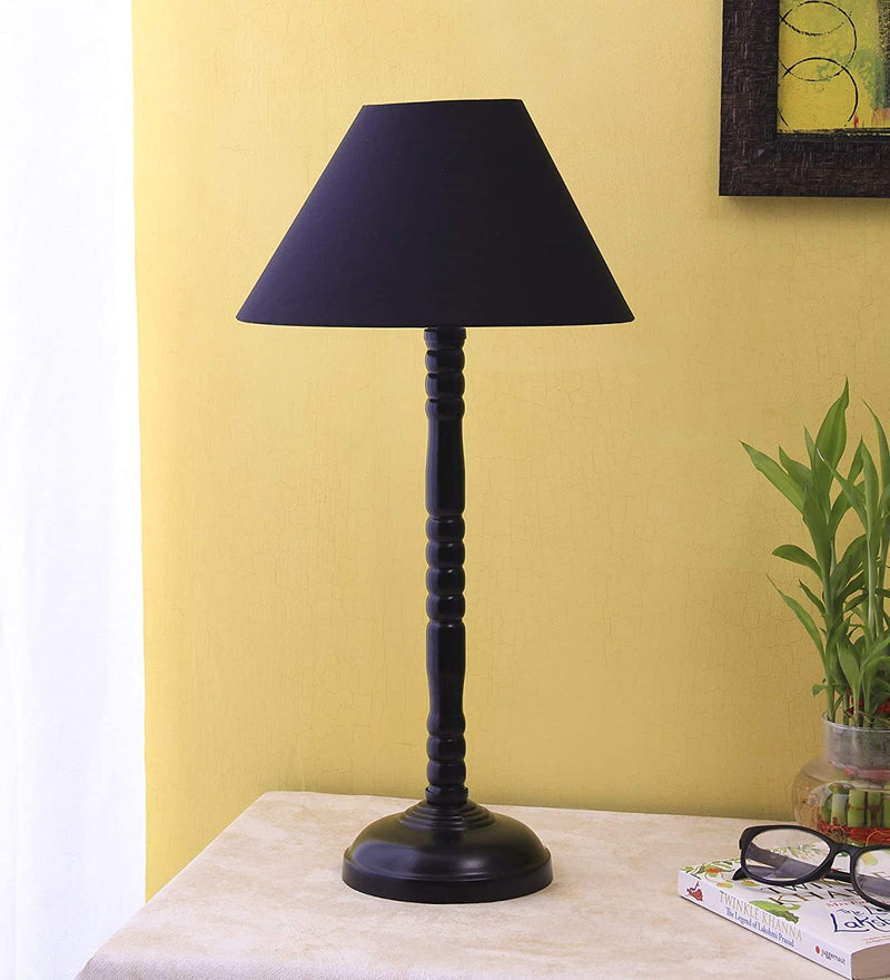 Black Cotton Table Lamp