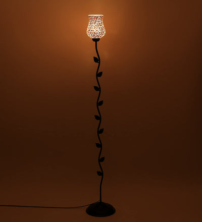 Metal Floor Lamp with Shade, Base and Wire Connector, Off White, Pack of 1 lamp, 1 Base , 1 wire connector, 1 Shade