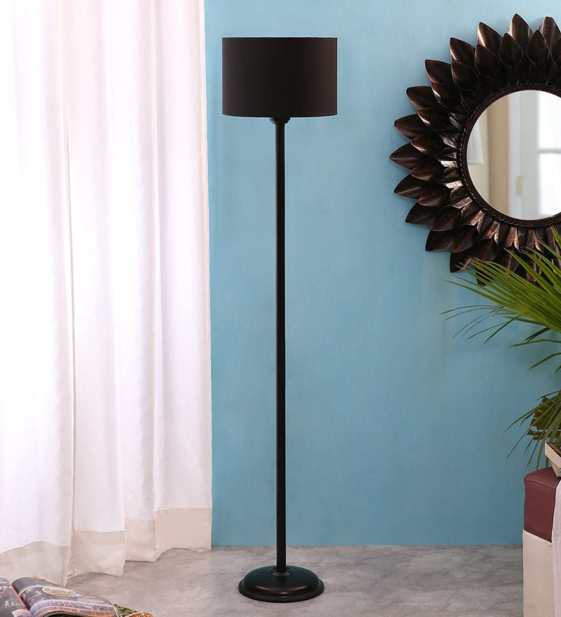 Black Cotton Floor lamp