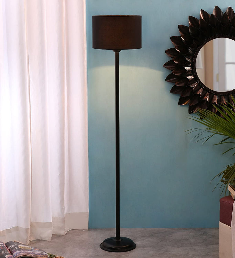Black Cotton Floor lamp