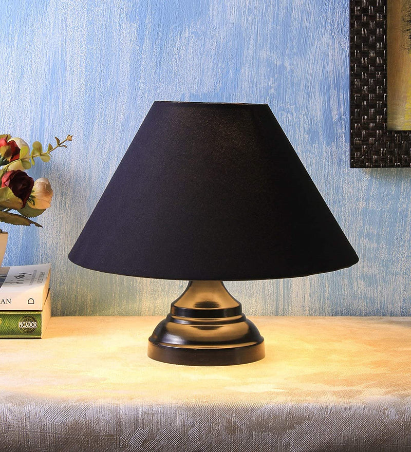 Black Cotton Table Lamp