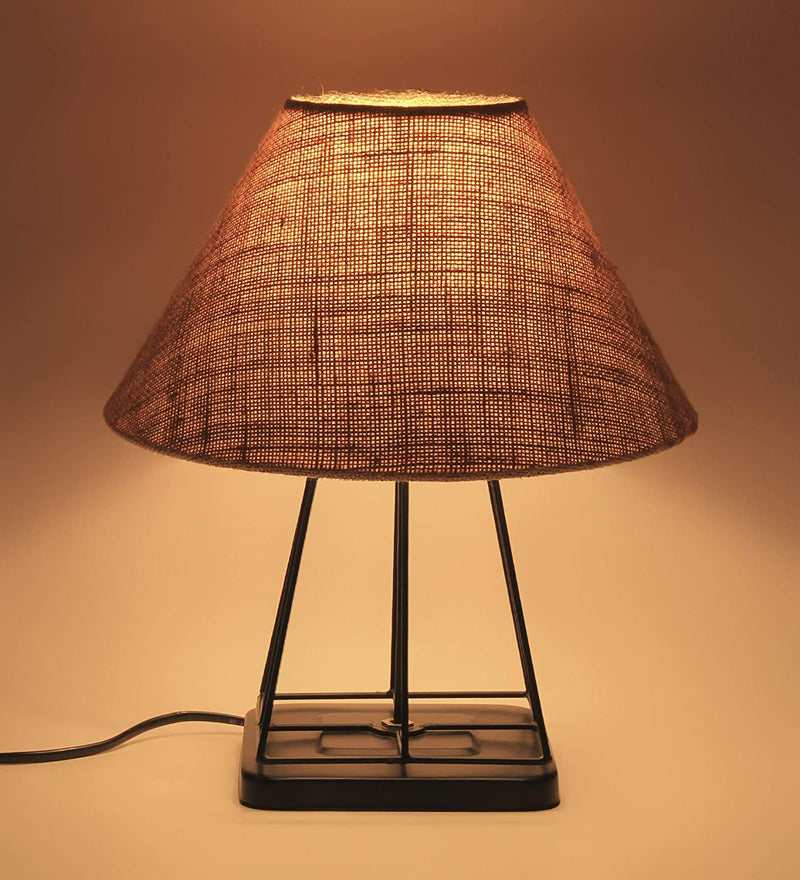 Beige Jute Table Lamp