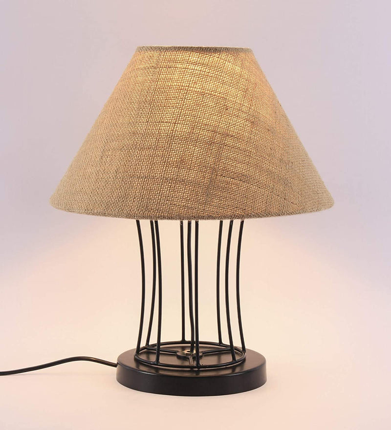 Beige Jute Table Lamp