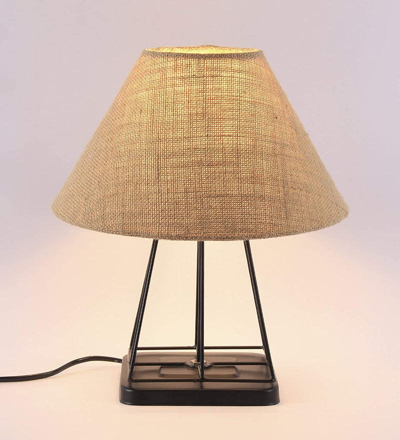 Beige Jute Table Lamp