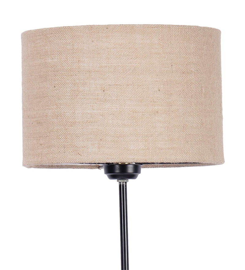 A475 Jute Designer Wrought Iron Floor Lamp (Beige, Medium)