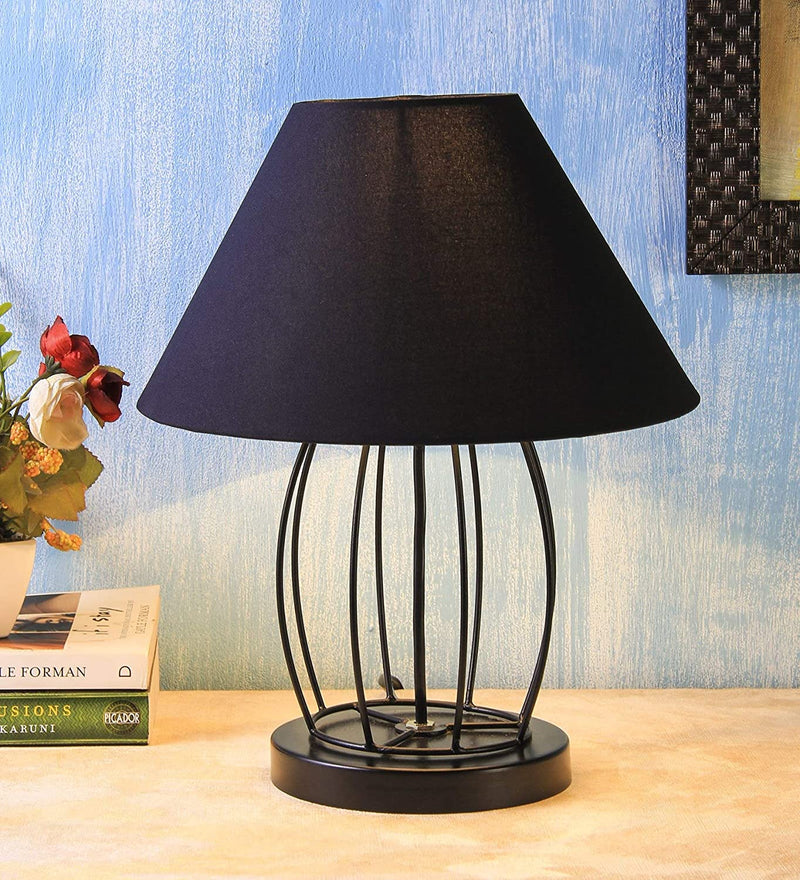 Cotton Black Table Lamp