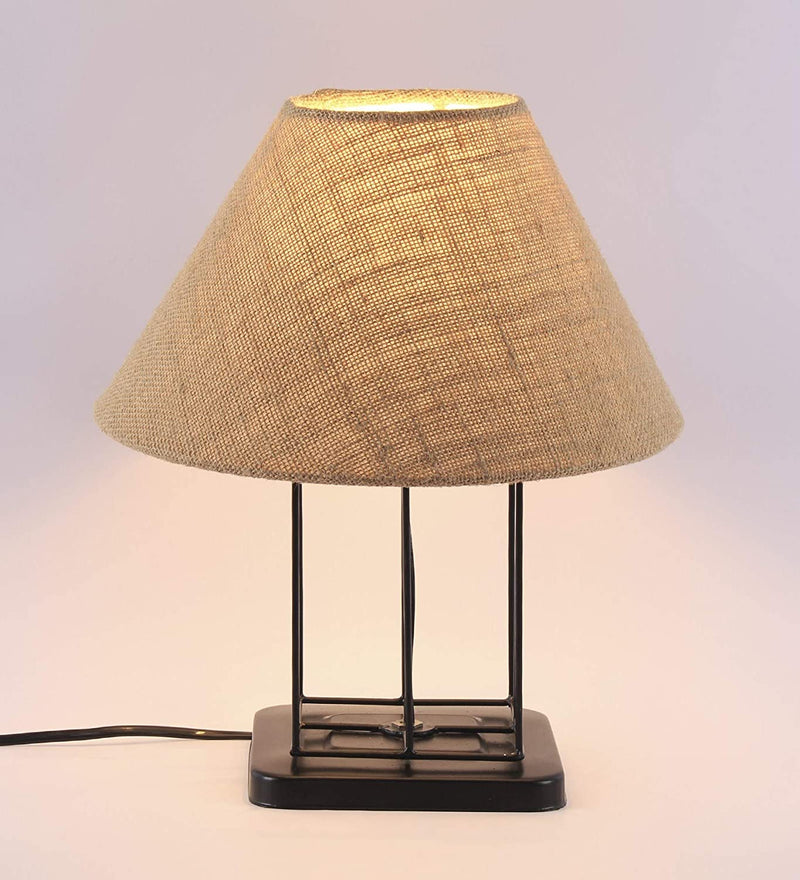 Beige Jute Table Lamp