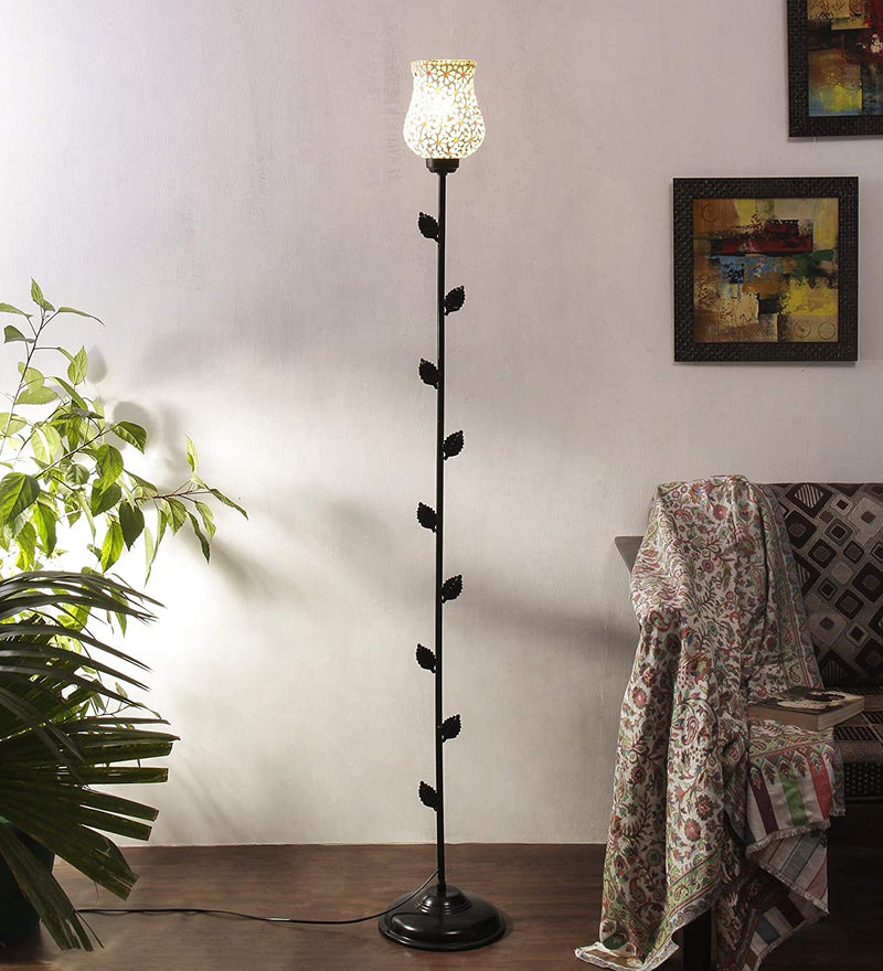 Mosaic Glass Leaf Floor lamp