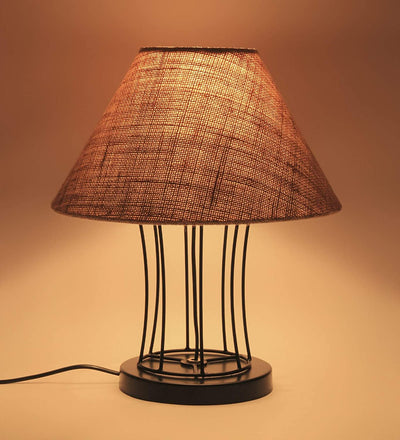 Beige Jute Table Lamp